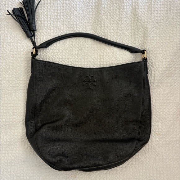 Tory Burch Black Leather Hobo Bag - Picture 1 of 6